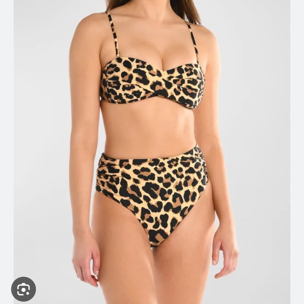 La Blanca Animal Print Bikini with Tassels